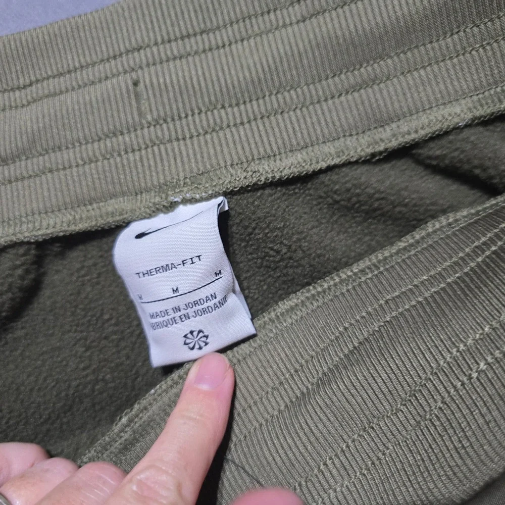 Nike Therma-FIT Joggers Womens Medium Olive Green High Rise 7/8 FB5431-222